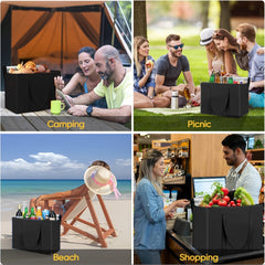 Extra-Large Insulated Cooler Bag - Keeps Food Hot or Cold for Hours, Reusable Grocery Tote with Durable Zipper, Lightweight & Sturdy