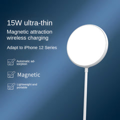 Minimalist Mini Magnetic Wireless Phone Charger, Qi-Standard Compatible for Phone Charging
