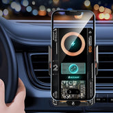 Chargeur de voiture sans fil magnétique transparent 66 W, charge ultra rapide, support de téléphone avec capteur