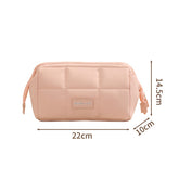 Large Capacity Travel Makeup Bag - Portable Cosmetic Organizer for Skincare & Lipsticks, Frame Opening Toiletry Bag with Handle