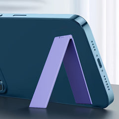 Universal Ultra-Thin Phone Stand - Compact Metal Desktop Holder - Foldable Design - Compatible with Smartphones - Wholesale Bulk Supply