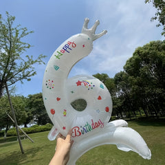 81.28 cm white standing crown digital aluminum film suitable for birthday parties, birthday gatherings, anniversaries, weddings, graduation anniversaries, celebration decorations, Happy Birthday balloons, Halloween Decorations, Christmas Decorations