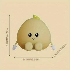 Creative grapefruit pat light, USB charging, night light, cartoon stand, bedside with sleep, timed silicone light, ambient light