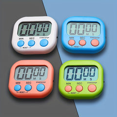 1pc Digital Kitchen Timer for Baking and Cooking - Dual Display, AAA Battery Powered, Multi-Functional Stopwatch with Start/Stop Button, Alarm Clock, and Counter - Pink/White/Green/Red/Blue Options, Baking Essentials|Modern Kitchen Accessory|Compact Desig