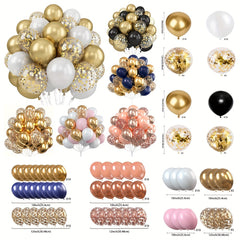 30pcs 30.48 cm Metallic Golden Balloons Pearl White Latex Balloons Golden Confetti Balloons for Birthday Weddings Anniversary Party Decorations, Halloween Decorations, Christmas Decorations