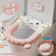 Scented Toilet Seat Covers, Adhesive Waterproof Design, Thickened & Long-Lasting, Eliminates Odors, Bathroom Hygiene