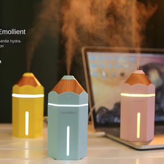 230ML Pencil Shape Ultrasonic Cool Mist Air Humidifier - Silent for Indoor, Car, Office Use - USB Aromatherapy Essential Oil Diffuser with Ambient Night Light