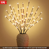 Guirlande lumineuse à 20 LED à piles, éclairage décoratif d'intérieur pour mariages, restaurants, fêtes, anniversaires et Noël – Guirlande lumineuse en plastique avec motif de branches, ≤ 36 V, fonctionne avec 2 piles AA (non incluses).
