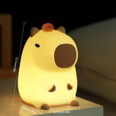 1pc Cute Capybara Night Light, USB Rechargeable Pat the light, RGB Seven-color Patting light with Timing function, Decorative light for boys' and girls' rooms, can be used as a small Christmas gift
