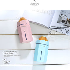 230ML Pencil Shape Ultrasonic Cool Mist Air Humidifier - Silent for Indoor, Car, Office Use - USB Aromatherapy Essential Oil Diffuser with Ambient Night Light