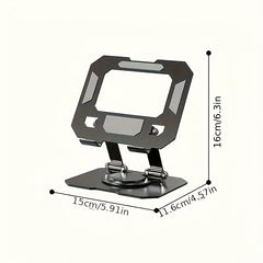 360° Rotating Carbon Steel Tablet Stand - Adjustable & Foldable Portable Holder - Compatible with Smartphones & Tablets - Multi-Functional Design for Live Streaming & Video Calls - Heavy-Duty Durable Construction - Tablet Accessories Wholesale