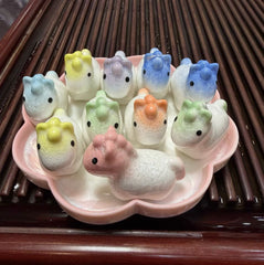 Jingdezhen crystal glaze turning pony high value ceramic tea pet ornament car ornament