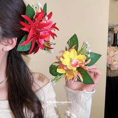 New fabric flower hairpin