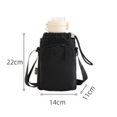Outside travel cup cover with mobile phone bag, leisure sports water cup bag. Leisure water cup messenger bag