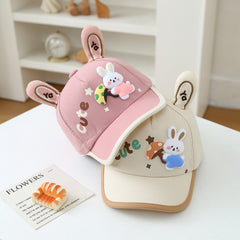 2026 new baseball, male rabbit ears cartoon visor cap cap