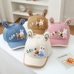 2026 new baseball, male rabbit ears cartoon visor cap cap