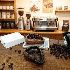 Walnut Coffee Bean Scale Bean Saucer Coffee Weighing Plate, Tea Spoon Tea Shovel
