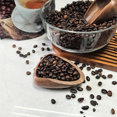 Walnut Coffee Bean Scale Bean Saucer Coffee Weighing Plate, Tea Spoon Tea Shovel