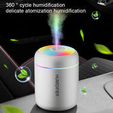 Mini humidificateur d'air USB, diffuseur d'arômes, purificateur d'huiles essentielles, vaporisateur à brume fraîche, pour voiture, maison, chambre à coucher, bureau, humidificateur LED, 180 ml