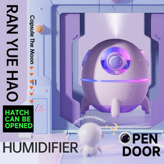 New Space Cabin Air Humidifier with USB Plug or Rechargeable Suitable for Bedroom Living Room Gift Ambient Lighting Decoration