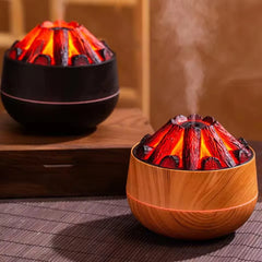 2025 Mini Aroma Diffuser with Night Light New Artificial Charcoal Fire Air Humidifier Mist Sprayer for Home