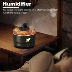 Volcanic Crack Cannons Humidifier Essential Oil Diffuser with Timer RGB Cannon Blast Aroma Humidifier Aromatherapy Diffuser
