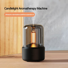 120ml Creative Candlelight Aroma Diffuser Portable Air Aroma Humidifier Portable Home Office Desktop Humidifier Essential Oils