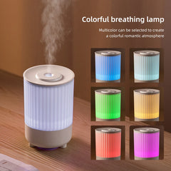 2025 New Rainbow Aromatherapy Humidifier Desktop Air Humidifier for Home Office Car USB Flame Mini Humidifier