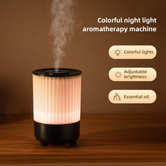 2025 New Rainbow Aromatherapy Humidifier Desktop Air Humidifier for Home Office Car USB Flame Mini Humidifier