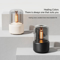 120ml Creative Candlelight Aroma Diffuser Portable Air Aroma Humidifier Portable Home Office Desktop Humidifier Essential Oils