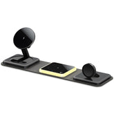 Title: 3-in-1 Mini Magnetic Desktop Wireless Charger, PU Material, Foldable Design