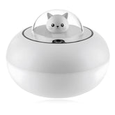 300ML Cat Ultrasonic Cool Mist Humidifier - Quiet Suitable for Indoor, Car, and Office Use - USB Aromatherapy Essential Oil Diffuser with Ambient Night Light