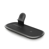3-in-1 Desktop Vertical Wireless Charger, Wireless Charging for Phones/Watches/Earbuds