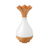Wood Grain Vase Ultrasonic Cool Mist Air Aromatherapy Diffuser - Silent for Indoor, Car, Office Use - USB Humidifier Essential Oil Diffuser with Ambient Night Light
