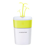 2000mAh Portable Cordless Ultrasonic Cool Mist Air Humidifier - Sprout Theme Colorful Ambient Night Light - Silent for Indoor, Car, Office Use - USB Aromatherapy Essential Oil Diffuser