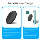 Minimalist Round Desktop Wireless Charger, Wireless Charging for Phones