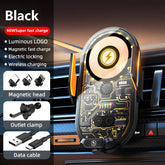 Multifunctional 66W Magnetic Fast Wireless Car Charger Mount - Automatic Clamping