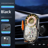15W Fast Transparent Visual Wireless Charging Car Mount, Auto-Sensing Clasp
