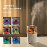 Humidificateur USB à simulation de flamme avec lumière d'ambiance, diffuseur de parfum pour voiture, grand brumisateur, machine d'aromathérapie à usage domestique