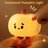 Halloween Cartoon Pumpkin Night Light Soft Silicone Pat Light Timer Off Sleeping Light Children's Room Bedroom Desktop Decor