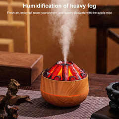 2025 Mini Aroma Diffuser with Night Light New Artificial Charcoal Fire Air Humidifier Mist Sprayer for Home