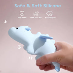 Cute Baby Dragon Night Light For Kids Room Silicone Color Changing 3 Level Dimmable Nursery Sleeping Light Kawaii Bedside Lamp