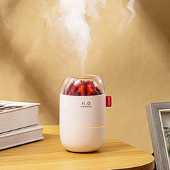 New Anti-real Charcoal Fire Air Humidifier Heavy Fog Diffuser Two Mode Home USB Silent Sleep Volcano Cotton Swab Humidifier