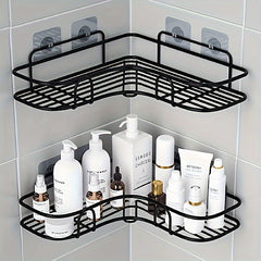 Corner Shower Rack - Rust-Resistant, Wall-Mounted Bathroom Storage Shelf, Suitable For Storing Shampoo, Toner, And Cosmetics.