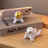 Astronaut-Themed Phone Stand - Desktop Decorative Figurine Holder - Creative Smartphone Desk Accessory