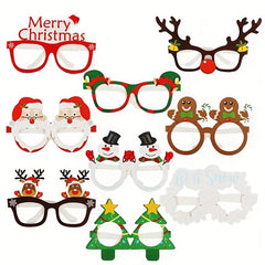 9pcs Festive Christmas Tree & Reindeer Paper Glasses - Santa, Snowman, and Holiday Decorations for Christmas Parties, Photo Props, and Holiday Celebrations, Christmas Decorations, Christmas Cup For Table, Christmas Photo Booth Prop, Christmas Decoration,
