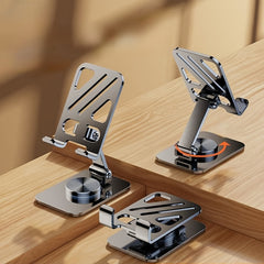 360° Rotating Carbon Steel Phone Stand - Portable Foldable Desktop Metal Holder - Wholesale Bulk Supply