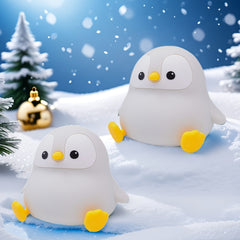 Pudgy Penguin Night Light - Soft Silicone Dimmable LED Nursery Lamp With Ocean Theme, USB Rechargeable, Halloween/Christmas Decor & Unique /Valentine'S Gifts