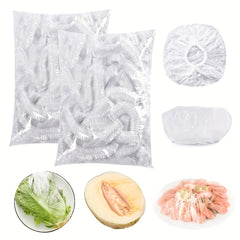 100pcs Colorful Disposable Cling Film Covers - Food Grade Plastic, Perfect for Kitchen, Picnics & BBQs