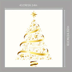 Festive Christmas Tree Sticker: Glass Wall Decoration for Windows - No Bulbs, No Electricity Needed